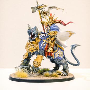 Lord Celestant on Dracoth by sockmerchant