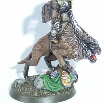 LotR Orc-Captain (Grishnak) on Grimwarg by Arcturus