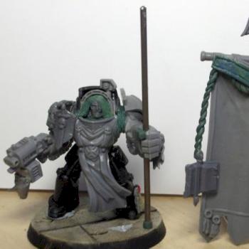 black templar terminator banner holder WIP by spyonicle