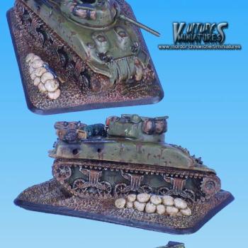 Flames of War: Destroyed M4A1 Sherman by Vulture