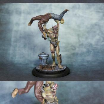 Flesh Construct with victim by Hellogre