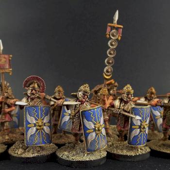 28mm Aventine Early Imperial Roman Unit Legionaries with Full Command by avalonindustries2040