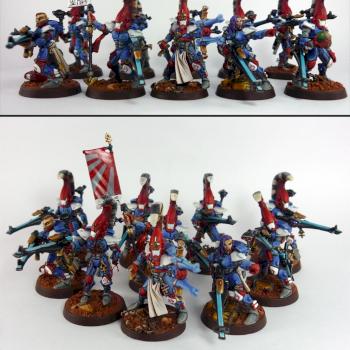 Eldar Dire Avenger Squad by -Volsung-