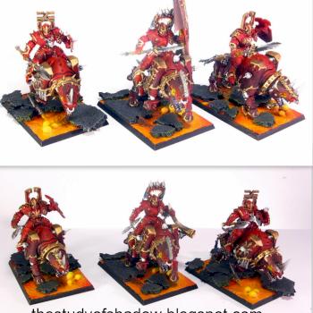 Chaos Skullcrushers of Khorne by thestudyofshadow