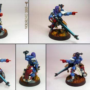 Female Eldar Dire Avenger by -Volsung-