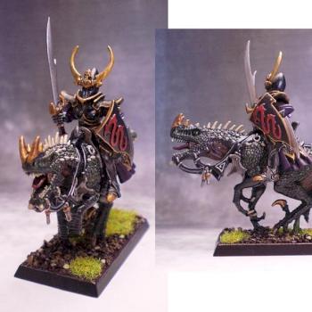 Druchii Dreadlord on Cold One by jarvax