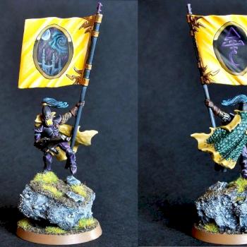 Eldar exodite standard bearer conversion by Piter-wolf