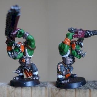 Ugroth Bolgrot - Bloodbowl - Chainsaw orc by Ptchnk