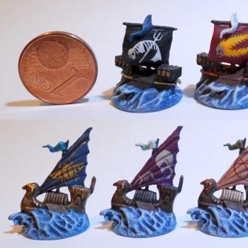 escort ships (dreadfleet) by Shi Vral