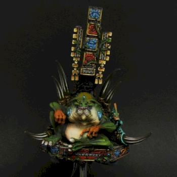 Lizardmen Slann Mage Priest/ Seraphon Slann Starmaster by wilkzswetra
