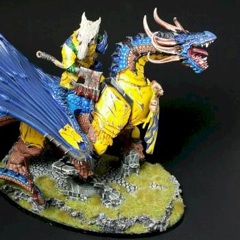 Warboss On Captured Stardrake by MaligatorK9