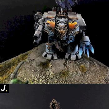 Space Wolves Dreadnought Diorama by Just.PS