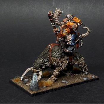 Ogre Mournfang Cavalry Musician by BloodyBeast.com