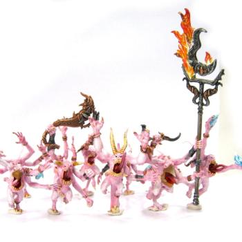 Chaos Daemons Pink Horrors of Tzeentch Regiment by dydziorek