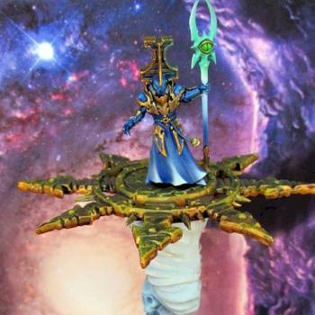 Thousand Sons Witcher on disc of Tzeentch by swordandpaintbrush.de