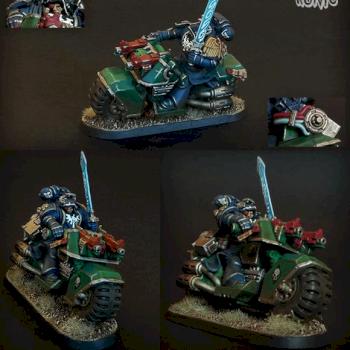 Dark Angels Librarian On Bike by Runic