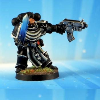 Space Marine Black Templar Captain Dracco by belgun