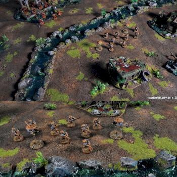 JUNGLE 72x48 GAMEBOARD modular, real texture + swamp details, full painted by studiolevel