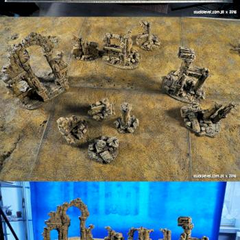 DESERT 72x48 GAMEBOARD + RESIN TERRAIN modular, real texture, full painted by studiolevel