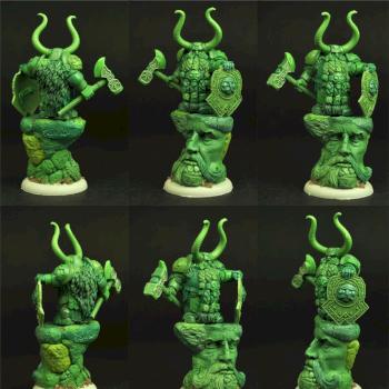Dwarf Warrior original green stuff sculpture 28mm by Scibor