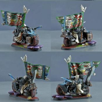 Warhammer 40k Dark Angels Ravenwing Command Banner Bike by Topminiatures