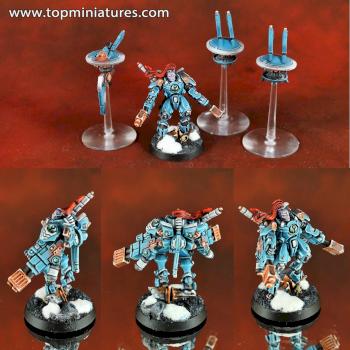 Warhammer 40k Tau Empire Tau Commander Shadowsun and Drones by Topminiatures