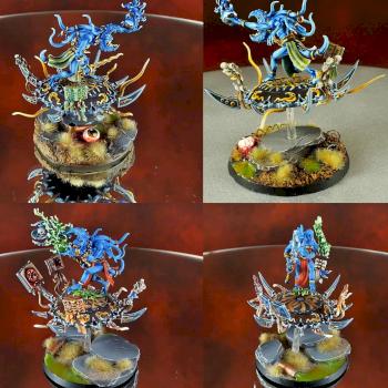 Warhammer 40k Chaos Daemons Tzeentch Herald on Disc by Topminiatures