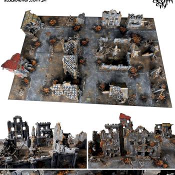KINGS DEATHCITY 72x48 GAMEBOARD + BUILDINGS TERRAIN by studiolevel