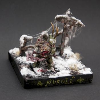 Nurgle Lord on minidiorama by Spartan Painting