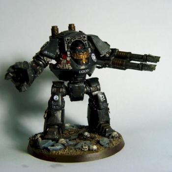 Iron Hands Contemptor Dreadnought by cyphercodicer1983