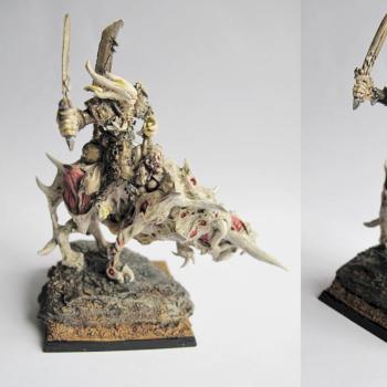 KAZYK THE BEFOULED ON NURGLE ROT BEAST by tomcra