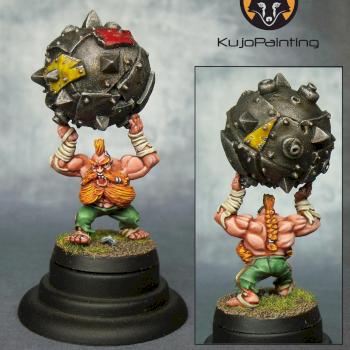 Bloodbowl Dwarf Deathroller proxy by KujoPainting