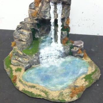 Desert Cavern Falls/pool frm FOOFIGHTERUBU WARGAME Terrain by Foofighterubu