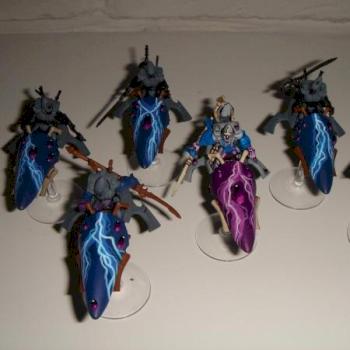 Eldar Farseer with Seer Council on Jetbikes by scharling