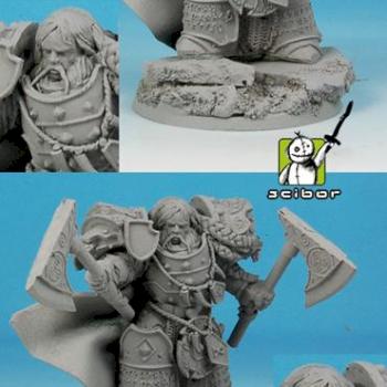 28mm / 30mm SF Celtic Warrior conversion / sculpture by Scibor
