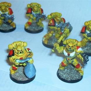 Angry Marine Squad including Adamantium Sack by shadowlucid