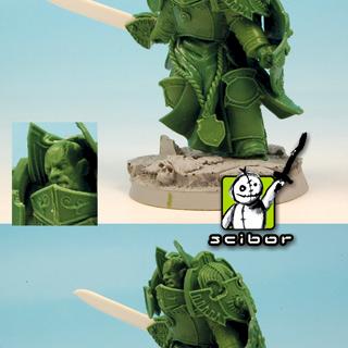 28mm scale SF Warrior Greenstuff Sculpture by Scibor