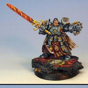 Brother Captain Stern on sculpted base by Wappellious