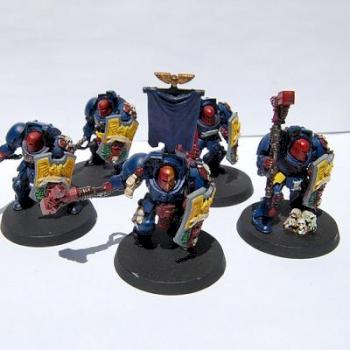 Crimson Fists Assault Terminators. by Bjornkrieg