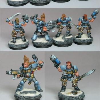 Space Wolf Scout Squad by nels0nmac
