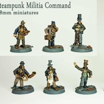 Steampunk command painted by Andrew Taylor by Meridian Miniatures