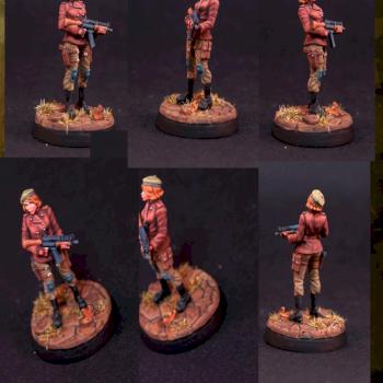 Cute Modern Female Resistance Fighter B by belminiart