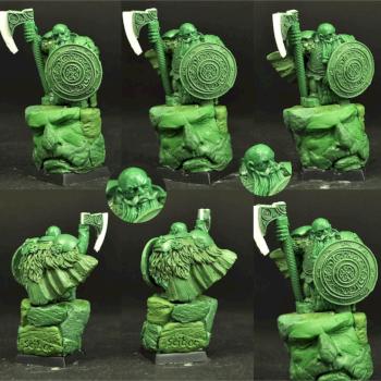Dwarf Lord original green stuff sculpture by Scibor