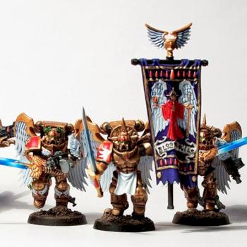 Blood Angels Sanguinary Guard by javacer