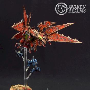 Khorne Heldrake diorama by Awaken Realms