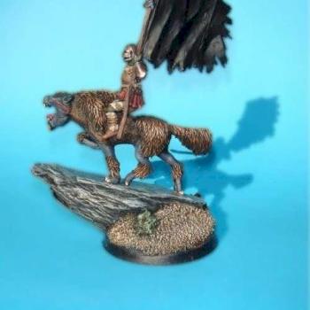 Ork auf Warg mit Standarte / Orc Lotr by OV Studio