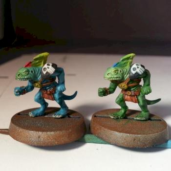 Blood Bowl Gamesday 2000 Lizardmen Team by MetroidHatchling