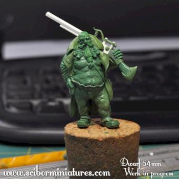 Dwarf 54mm work in progress by Scibor