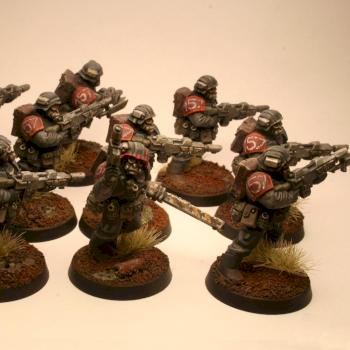 Imperial Guard Infantry Squad by Valknut Painting