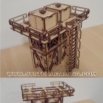 BASE-0 Storage Silo - MDF laser cut terrain by SystemaGamingScenery